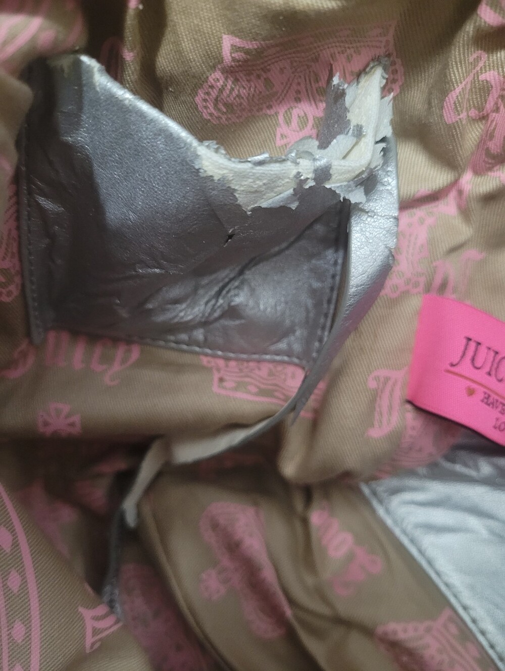 Juicy Couture Daydreamer Pink/Brown Velour Vintage Y2K Bag - Picture 13 of 16